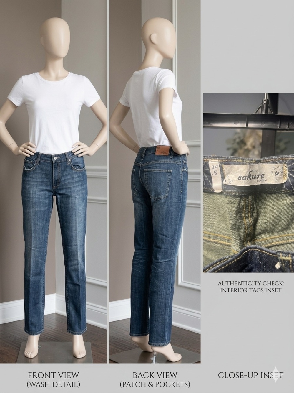 Sakura Women’s Straight-Leg Jeans in Medium Wash Blue